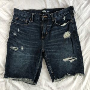 Old Navy Mens ripped jean shorts size 34 slim